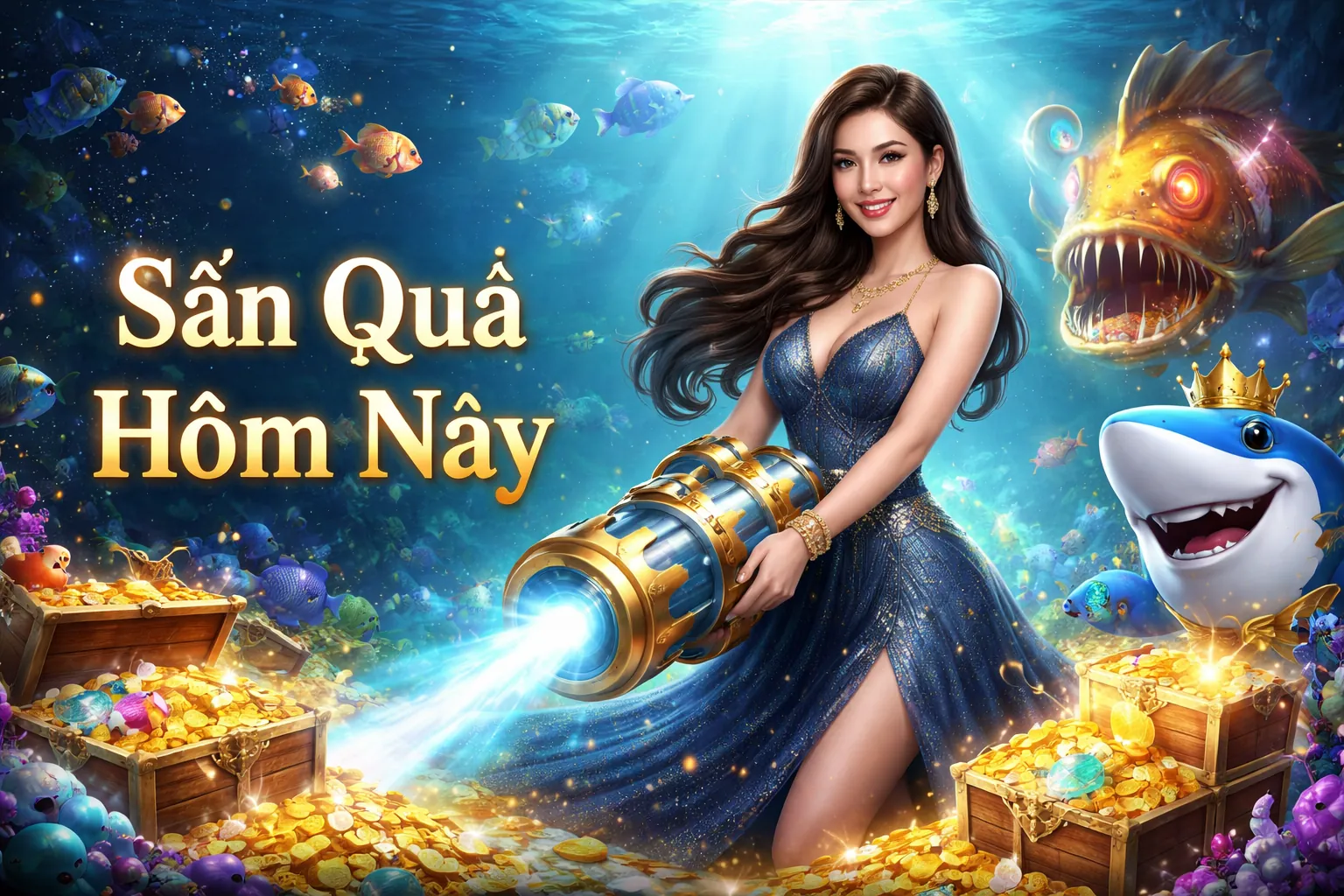 Săn cá đổi thưởng tại bongdalu2 với đại dương xanh thẳm